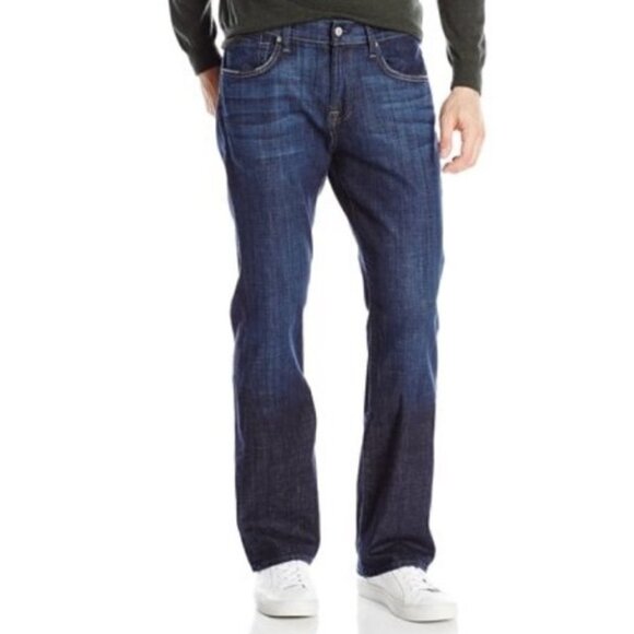 7 for all mankind man bootcut dark Wash stretch jeans size 28 - Picture 1 of 16